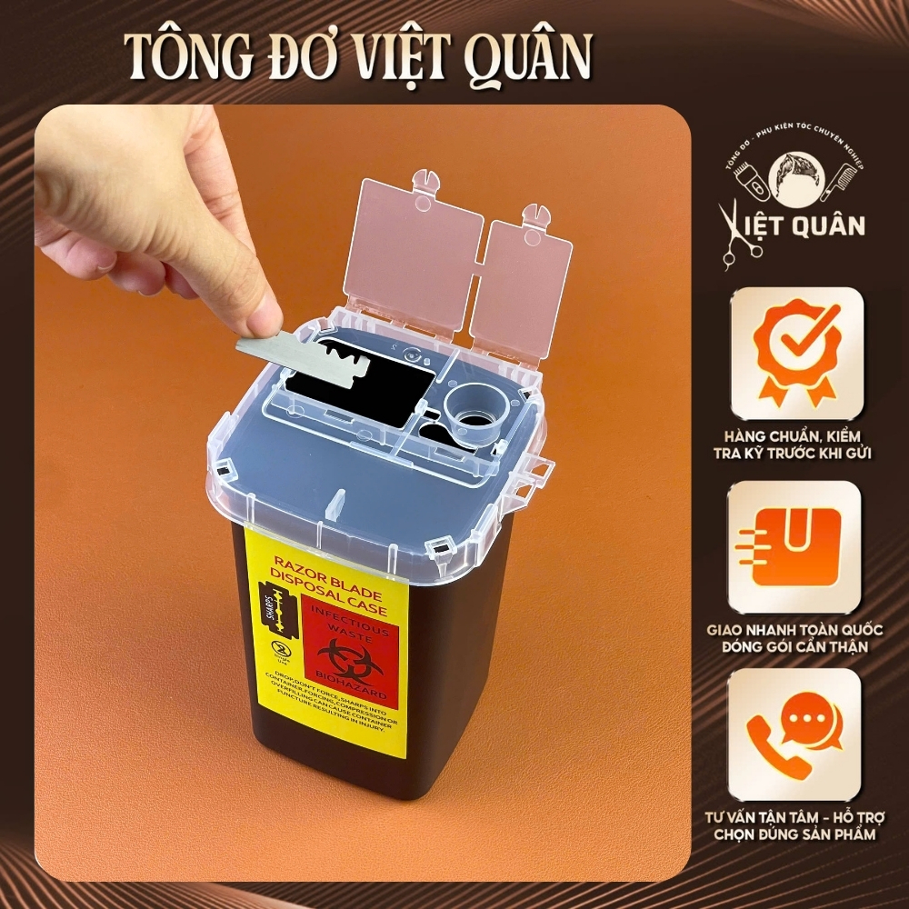Hộp Đựng Lưỡi Dao Lam Đã Sử Dụng- Hộp Nhựa Đen