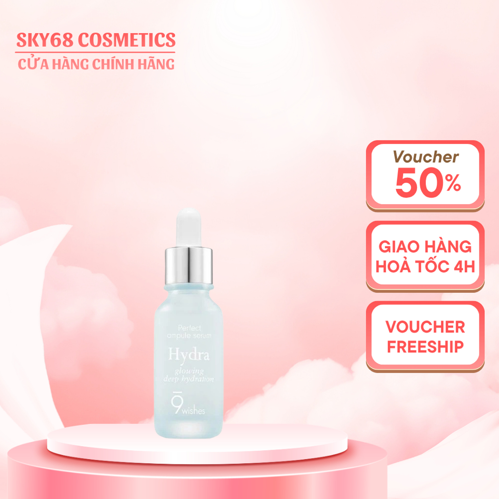 Tinh Chất Dưỡng Ẩm, Sáng Da 9 Wishes Hydra Skin Ampule Serum 30ml - HYDRA