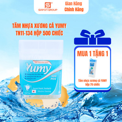 [MUA 1 TẶNG 1] Hộp 500 chiếc tăm nhựa xương cá YUMY an toàn cho nướu - Tặng 1 hộp tăm nhựa mini 70c
