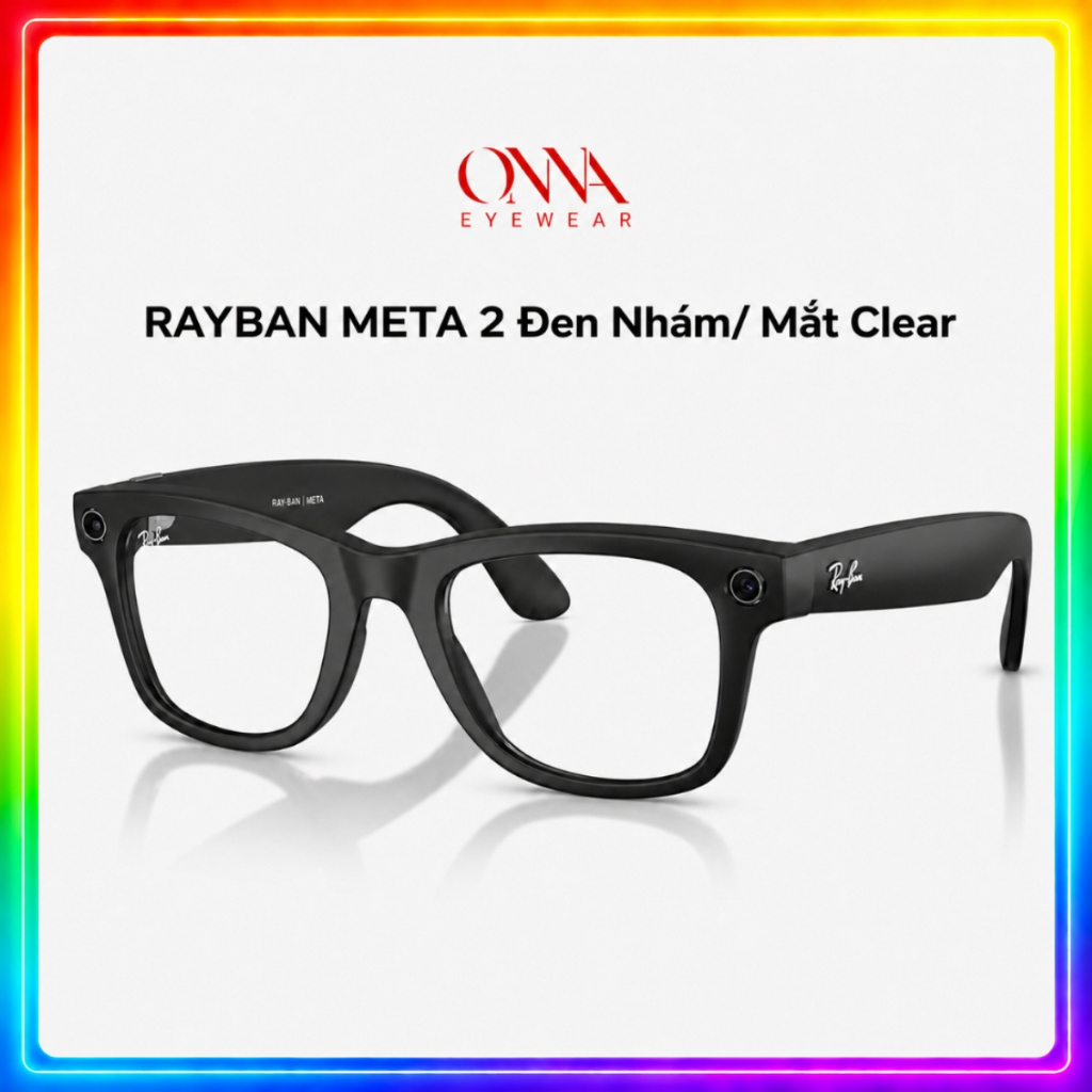 Rayban Meta 2 Wayfarer Kính Thông Mính AI - Chính Hãng, New Seal
