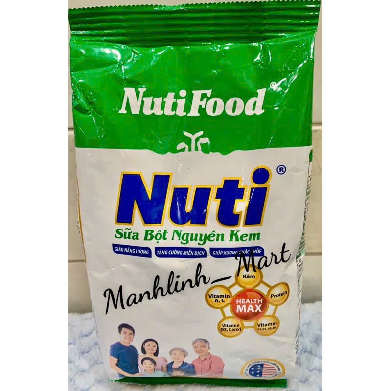 Sữa bột nguyên kem Nuti túi 400g của NutiFood