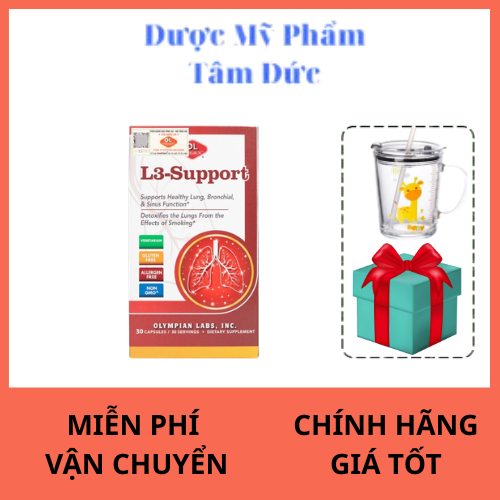 Olympian labs L3 Support - Viên Uống Hỗ Trợ Chức Năng Phổi, Phế Quản Và Xoang - Hộp 30 Viên