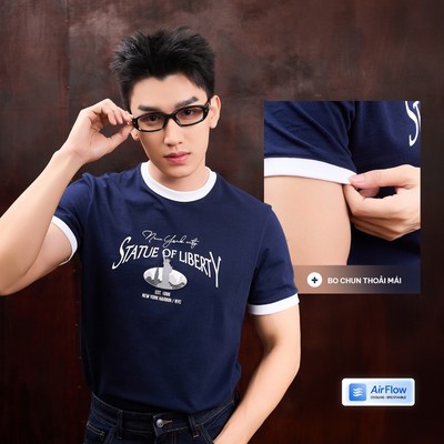Áo thun Nam Ben & Tod CS1210 BF013 chất liệu cotton họa tiết in Casual Fit
