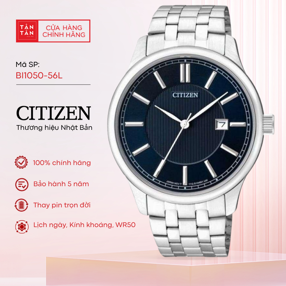 Đồng Hồ Nam Citizen  BI1050-56L Quartz 40mm - Đồng Hồ Tân Tân