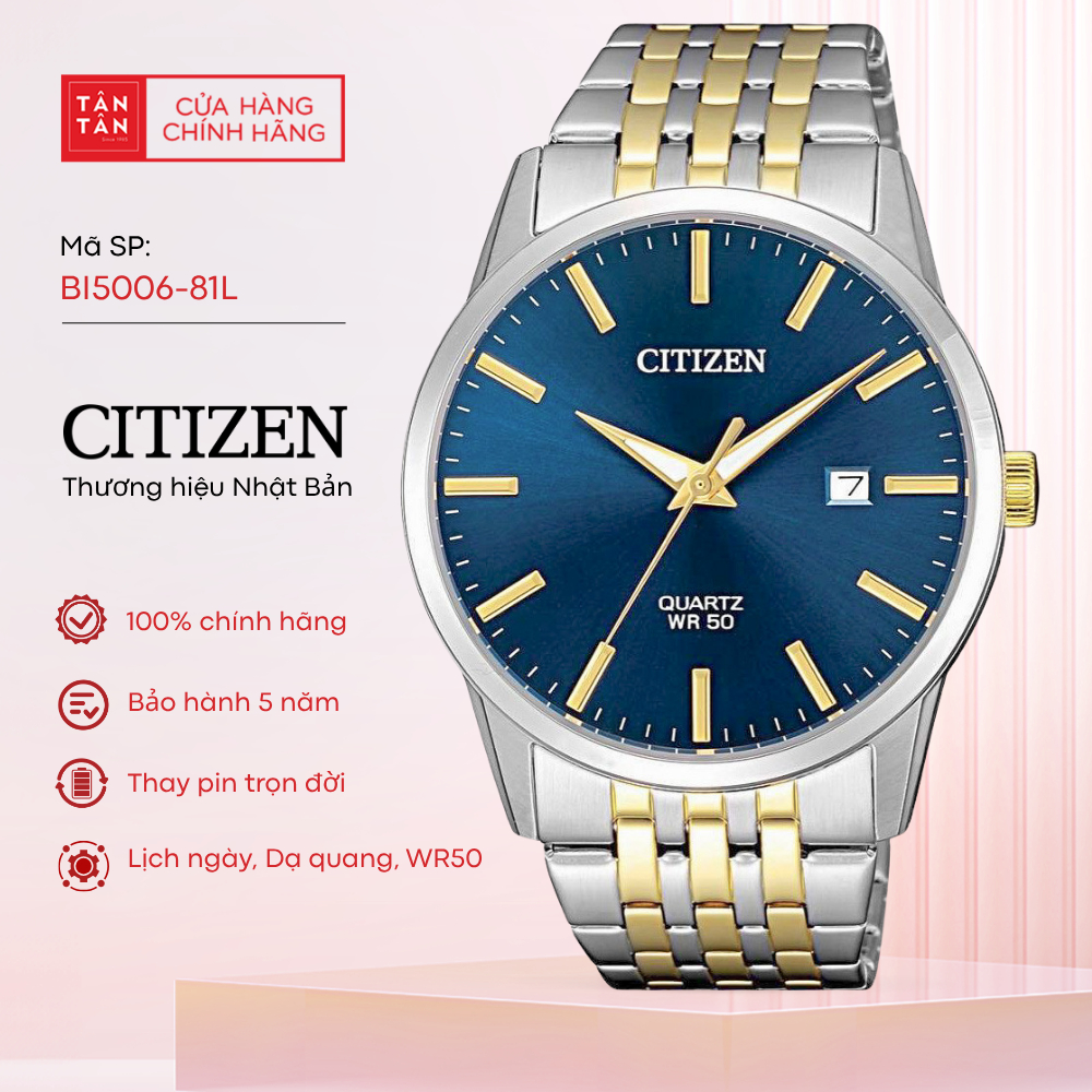 Đồng Hồ Nam Citizen  BI5006-81L Quartz 39mm - Đồng Hồ Tân Tân