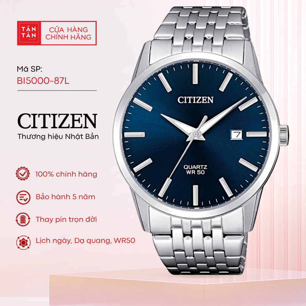 Đồng Hồ Nam Citizen  BI5000-87L Quartz 39mm - Đồng Hồ Tân Tân