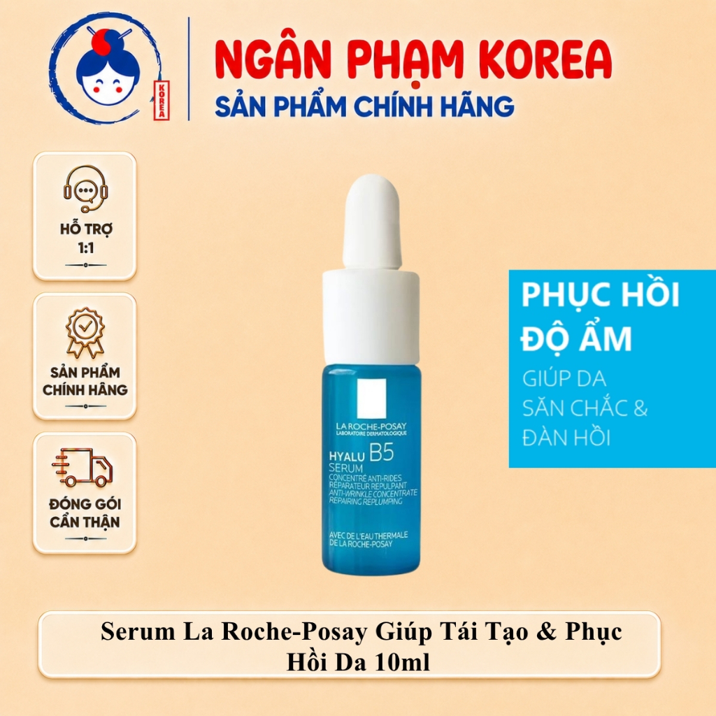 Serum La Roche-Posay Hyalu B5 Serum 10ml Serum HA B5 Dưỡng Ẩm Phục Hồi Cho Da Căng Mướt