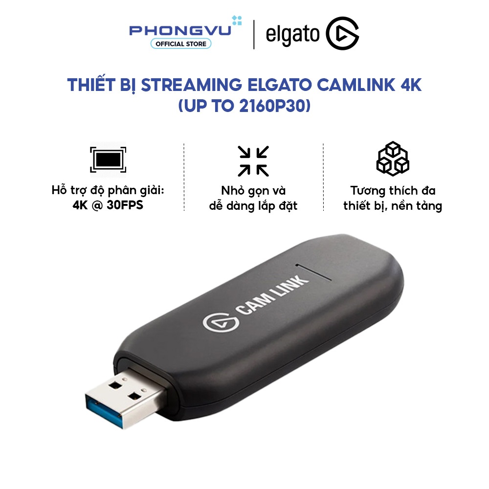 Thiết bị streaming Elgato CamLink 4K (up to 2160p30) - Hàng chính hãng - Bảo hành 24 tháng