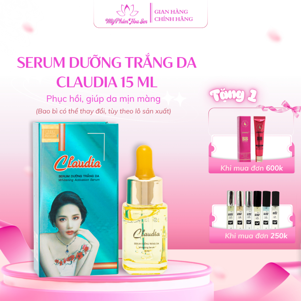 Serum Dưỡng trắng da, Cấp ẩm Claudia