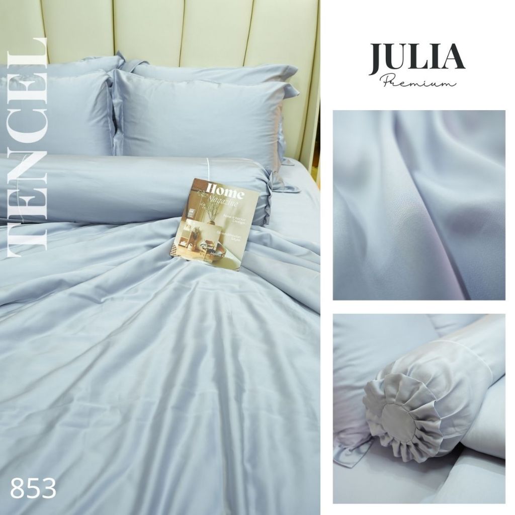 Bộ chăn ga gối ra giường lụa tencel siêu mềm mịn Hàn Quốc Julia 853