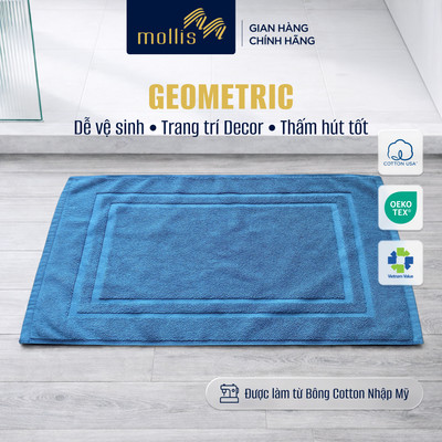 Thảm chân FMV7 Mollis GEOMETRIC siêu thấm hút, dày dặn, decor phòng tắm phòng ngủ, trang trí nâng tầm không gian sống