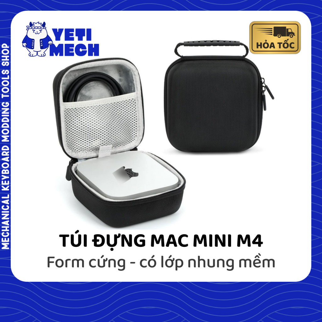 Túi Chống Sốc Mac Mini M4 | Size M | Túi Chống Sốc Mac Mini M4 | Túi Đựng Phụ Kiện Máy Tính | Yeti M