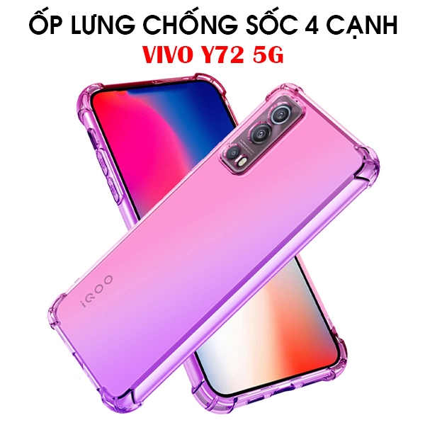Ốp lưng Vivo Y72 5G trong suốt silicon chống sốc 4 cạnh