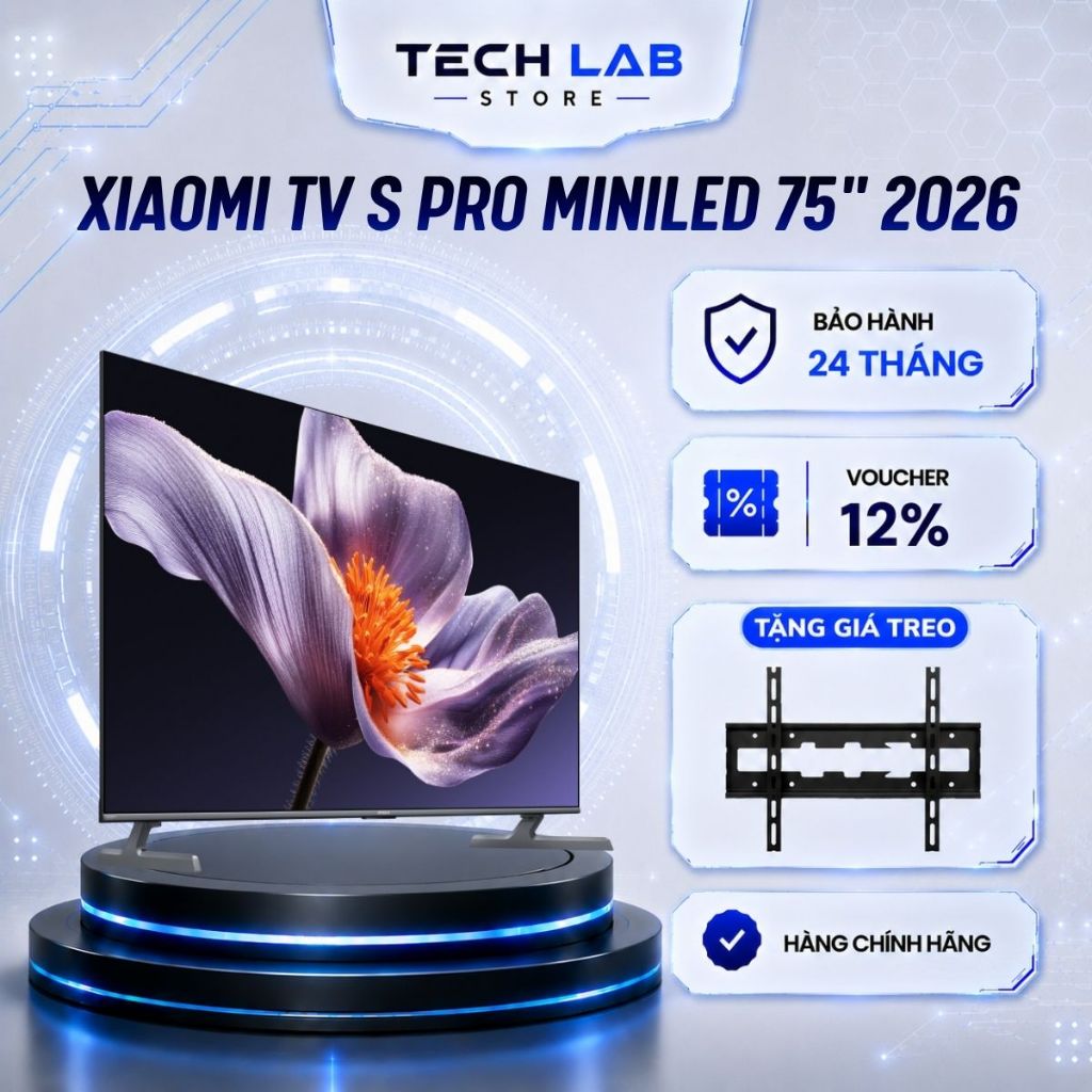 Tivi Xiaomi TV S Pro Mini LED 75 Inch 2026 QD-Mini LED 4K Google TV Tần số quét 144Hz - BH 24 Tháng