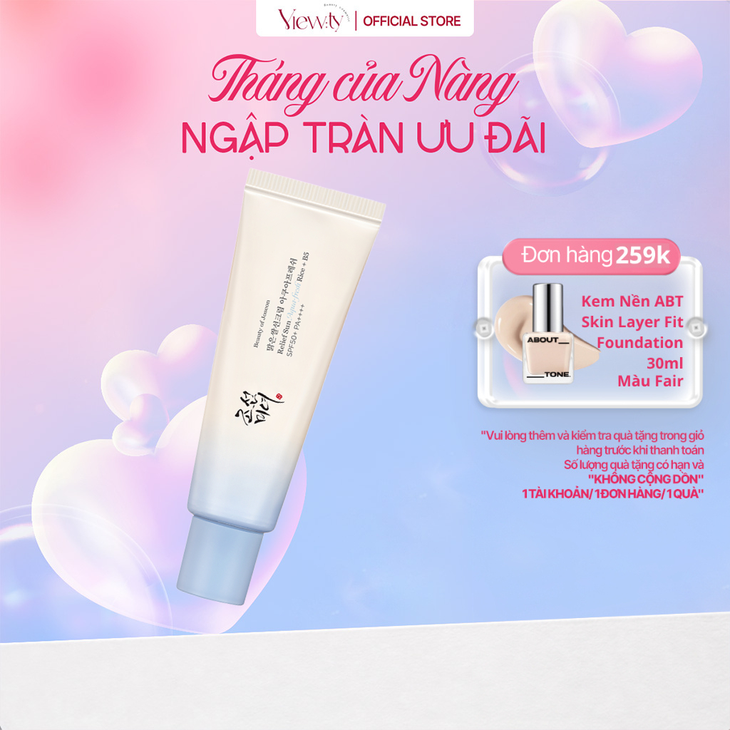 [FS]kem chống nắng mỏng nhẹ mát da Beauty Of Joseon Relief Sun Aqua-Fresh Rice + B5 50ml  [m]