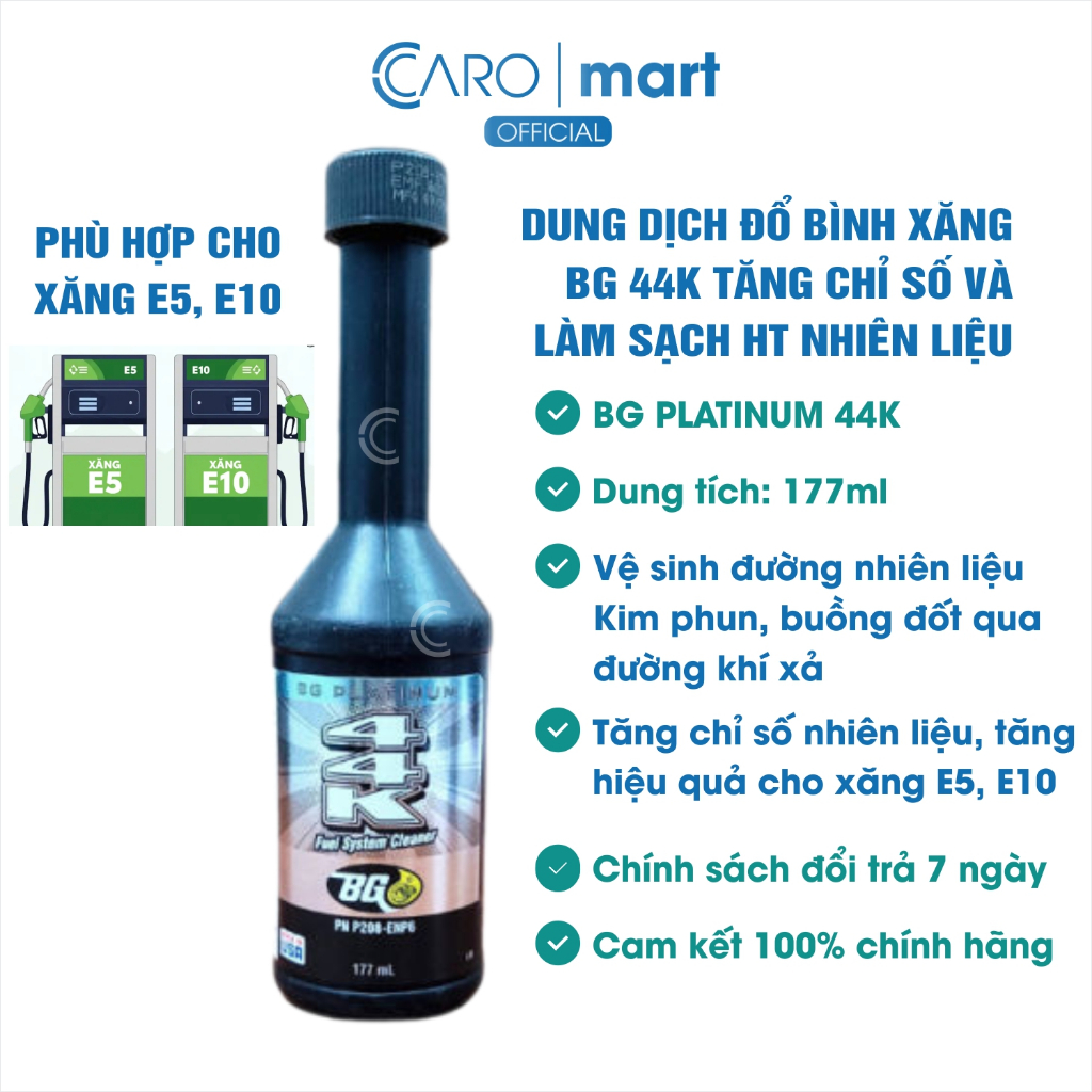 [Chính hãng] Dung dịch vệ sinh kim phun và buồng đốt BG208 44K mẫu mới dùng cho Kia, Mazda phù hợp x