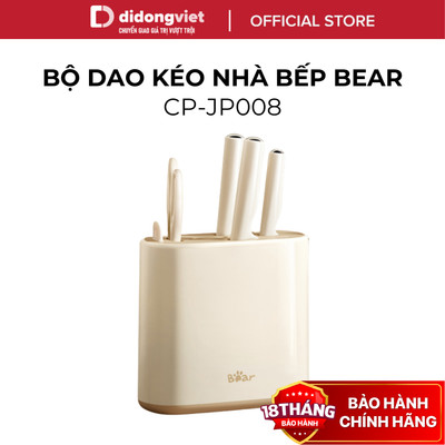 Bộ Dao Kéo Nhà Bếp Bear CP-JP008 - Chất Liệu Thép Không Gỉ, Giá Đỡ Kháng Khuẩn - Hàng Chính Hãng