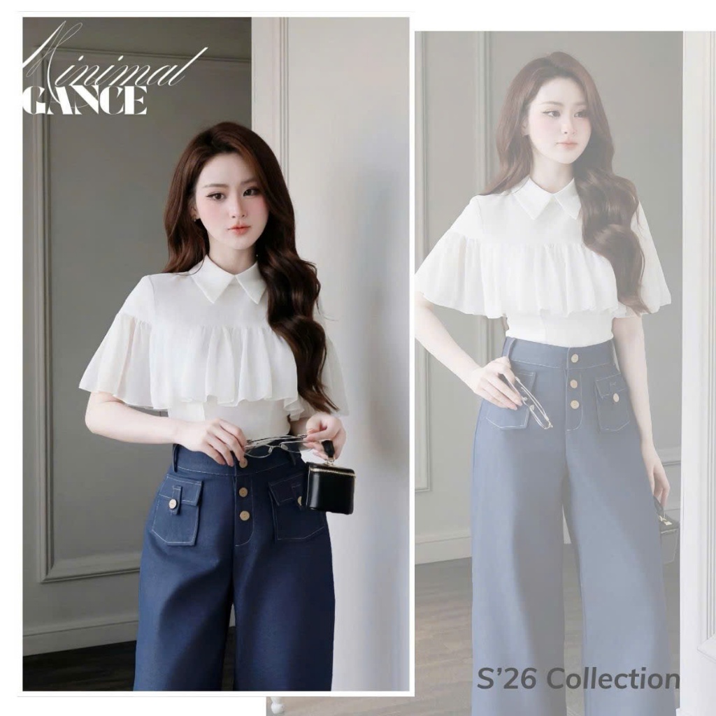 Áo Kiểu Bèo Công Sở Thanh Lịch, Thoải Mái, Chất Liệu Cao Cấp, Phù Hợp Trong Mọi Dịp Lavish Design - 