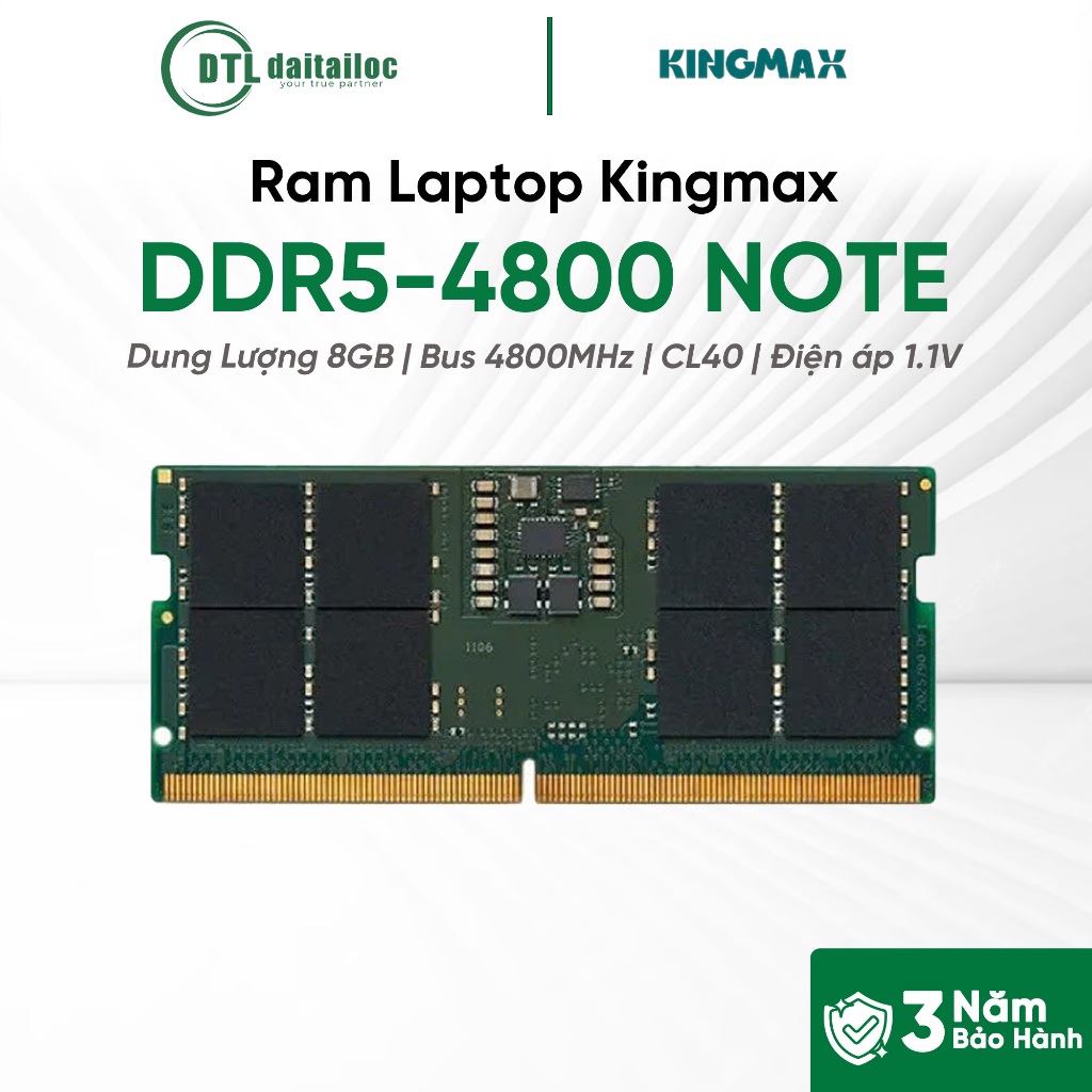 Ram Laptop Kingmax 8GB Bus 4800 (8GB DDR5-4800 NOTE) | Chính Hãng | Bảo Hành 36 Tháng