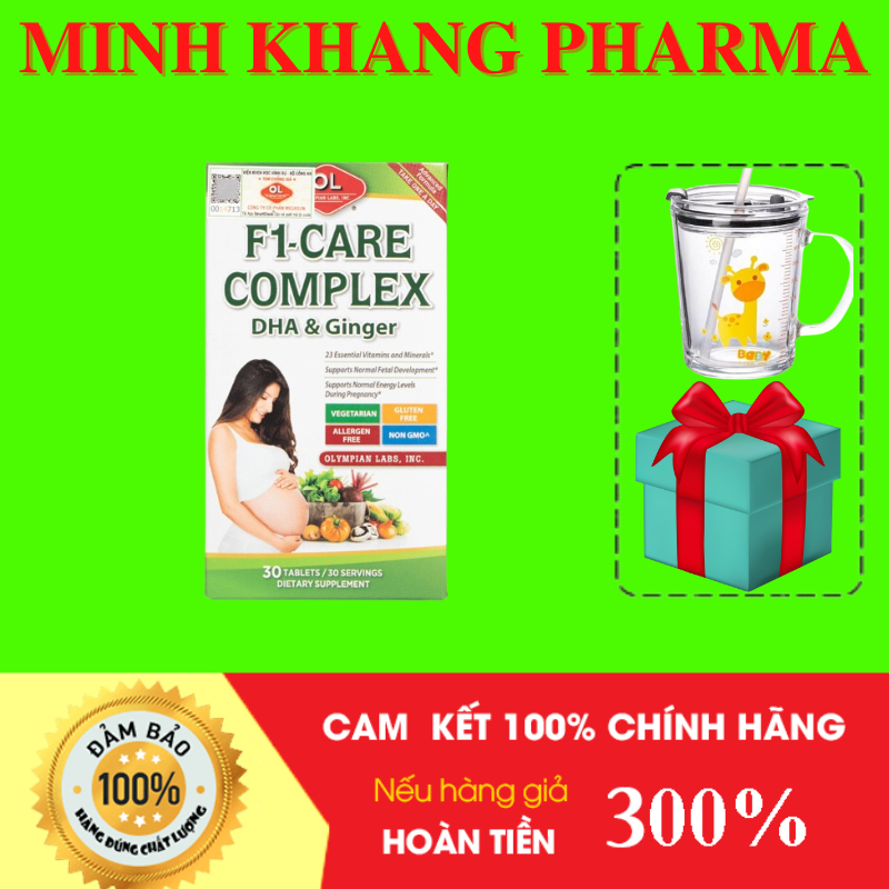 Viên Uống Cho Bà Bầu Olympian labs F1- Care Complex - Bổ Sung Vitamin Tổng Hợp - Hộp 30 Viên