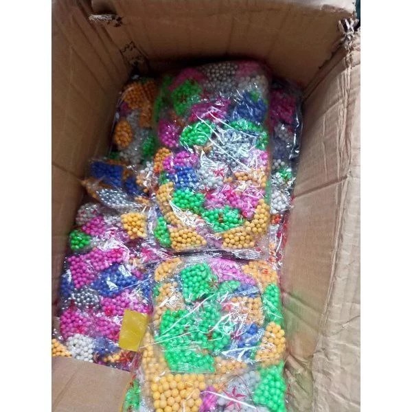 com bô 20 bịch hạt nhựa,bi tròn bb 6mm nhiều mầu sắc trang trí cực đẹp