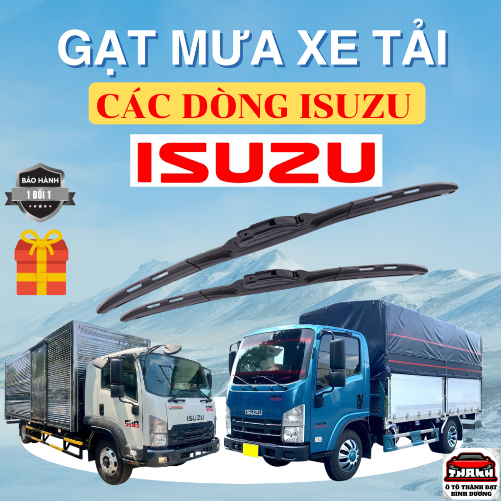 GẠT MƯA XE TẢI ISUZU CÁC DÒNG QKR270,QKR230,QKR210,QKR90,MQR550,NMR2.4 TẤN,FRR650, ISUZU 5 TẤN,15 TẤ