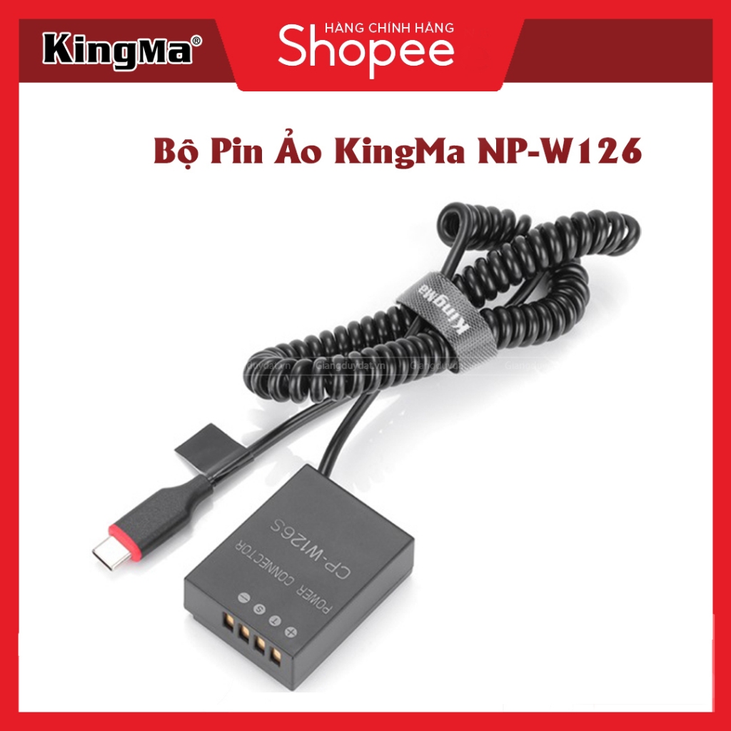 Bộ Pin Ảo KingMa NP-W126 Dummy Battery l W-126 l 126
