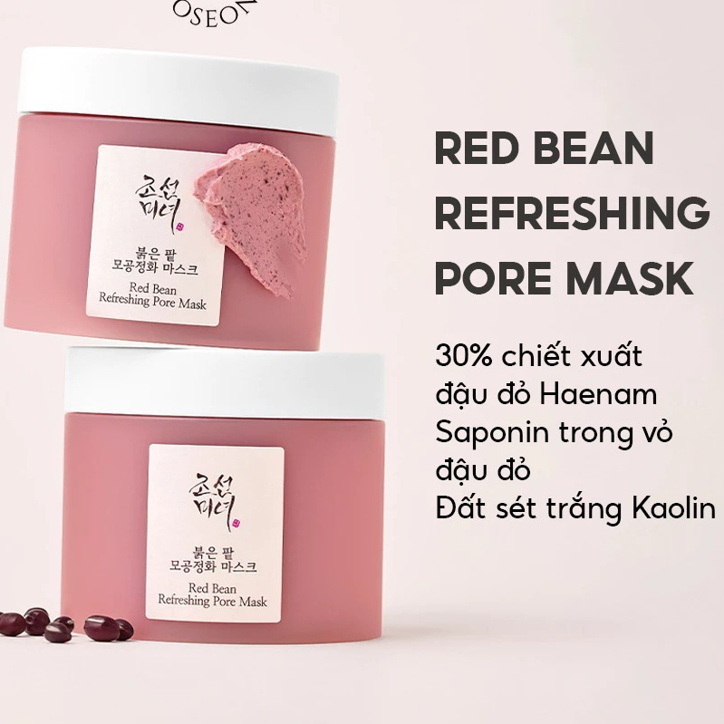 [HM] Mặt nạ dưỡng và làm sạch da BEAUTY OF JOSEON Red Bean Refreshing Pore Mask 140ml [m]