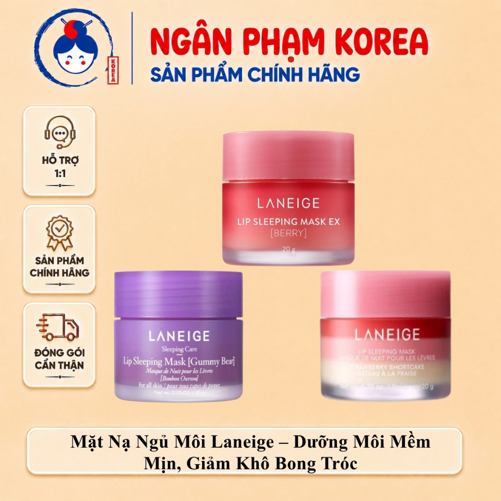 Mặt Nạ Ngủ Dưỡng Môi Laneige Lip Sleeping Mask l Ngân Phạm Korea
