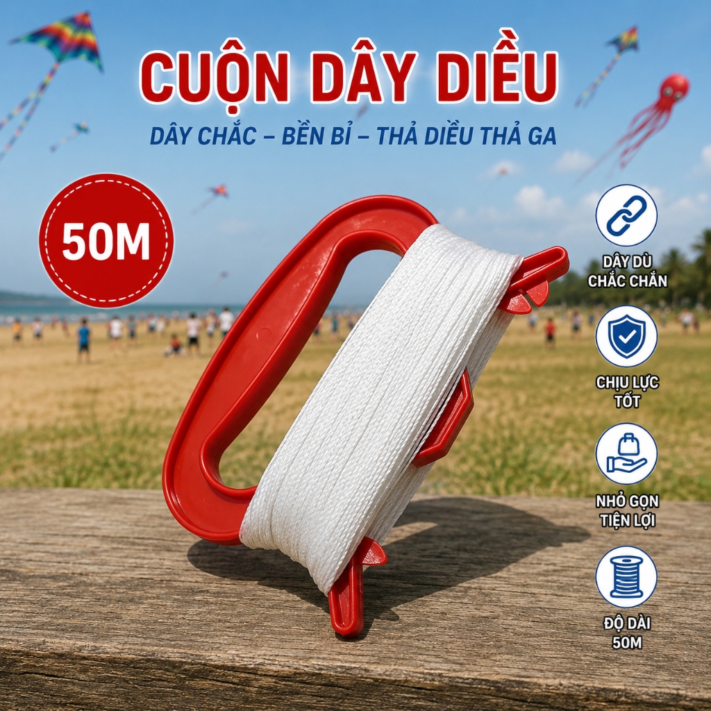 Cuộn dây thả diều 50m/100m