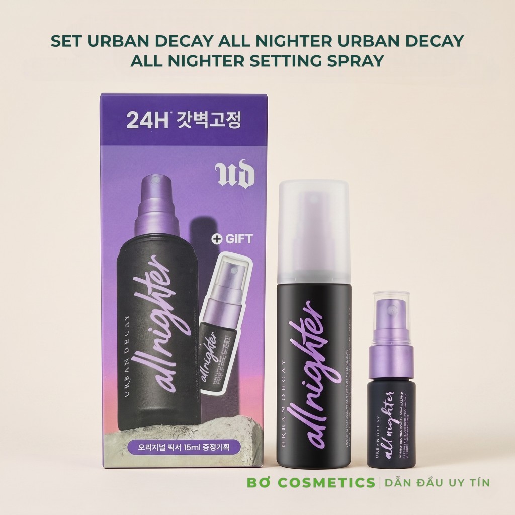 Set Xịt Khóa Nền Urban Decay All Nighter Urban Decay All Nighter 118ml + 15ml Cố Định Lớp Nền Kiềm D