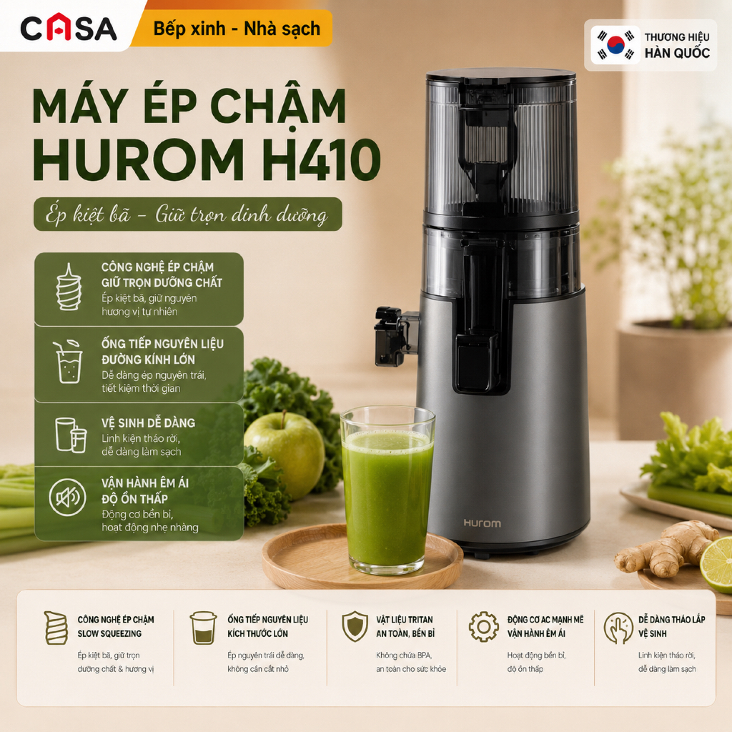Máy ép chậm Hurom H410 (2 màu)