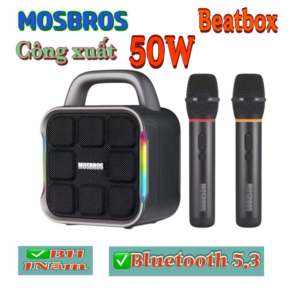 Loa Beastbox MOSBROS Mới Âm Thanh Trầm ,Bluetooth 2micro