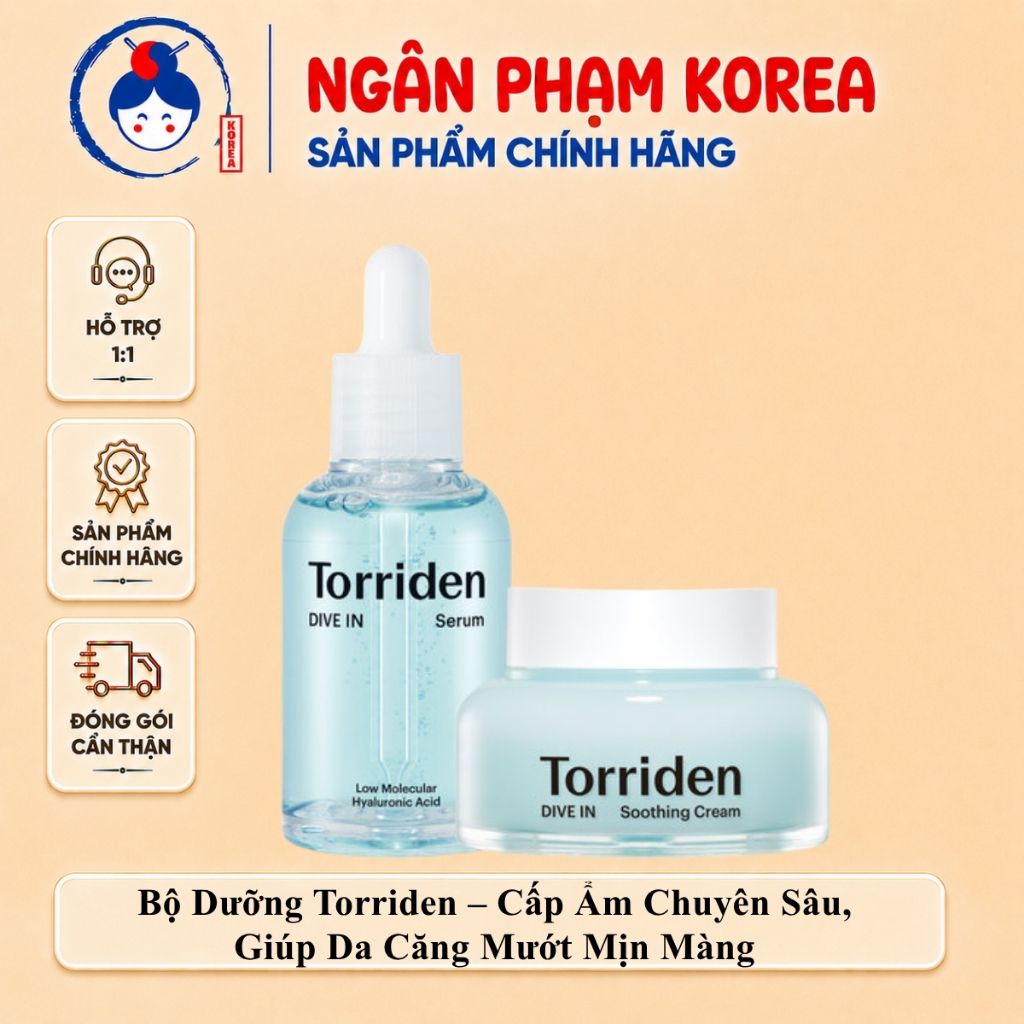 Tách Sét Bộ Dưỡng Da Cấp Ẩm Torriden Dive In Low Mocular Hyaluronic .Ngân Phạm Korea