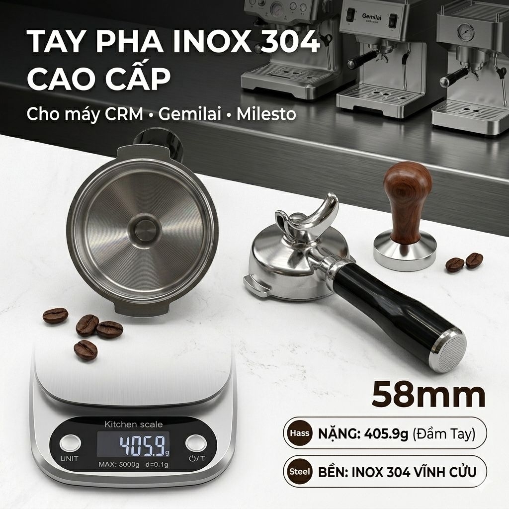 Tay pha chính hãng máy cà phê CRM Gemilai 3200x, 3605x, 3005E...