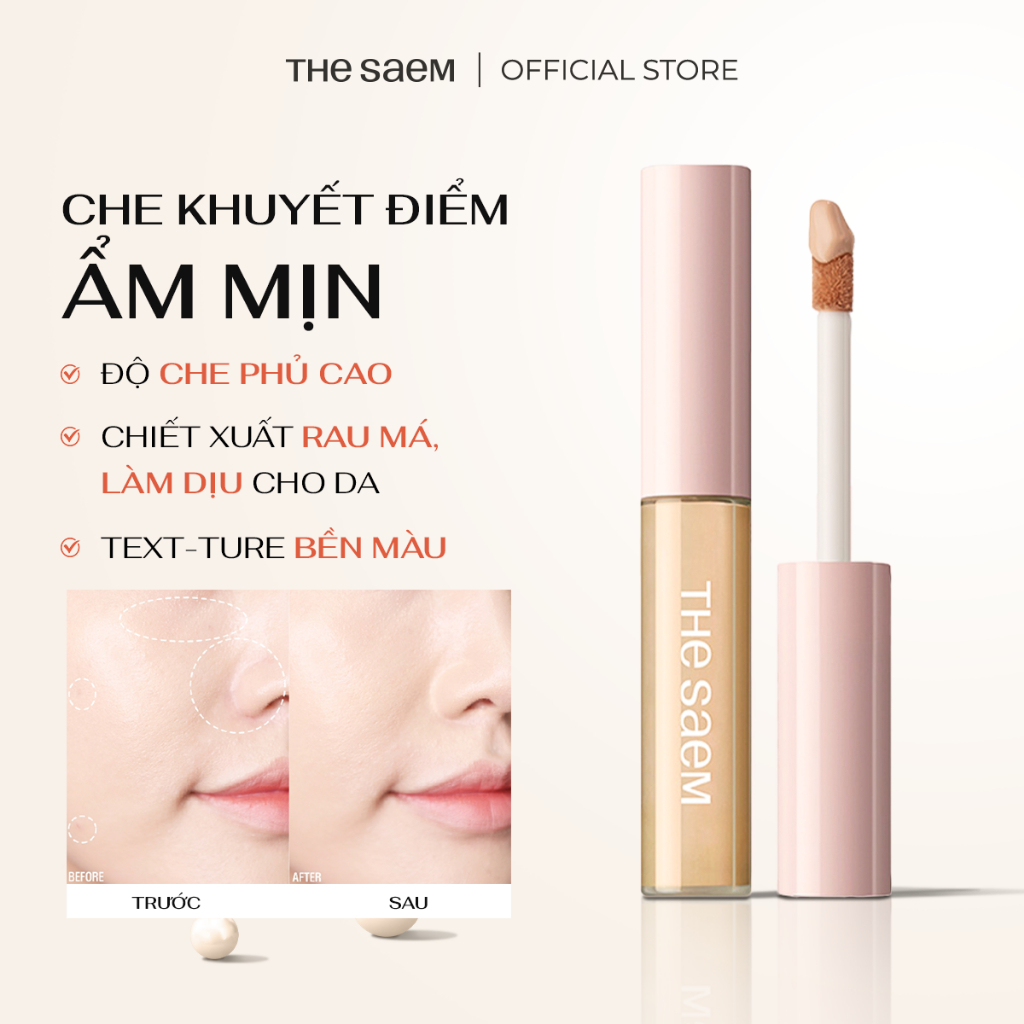 [THE SAEM] Kem Che Khuyết Điểm Bền Màu, Ẩm Mịn THE SAEM Cover Perfection Fixealer (6.5g)