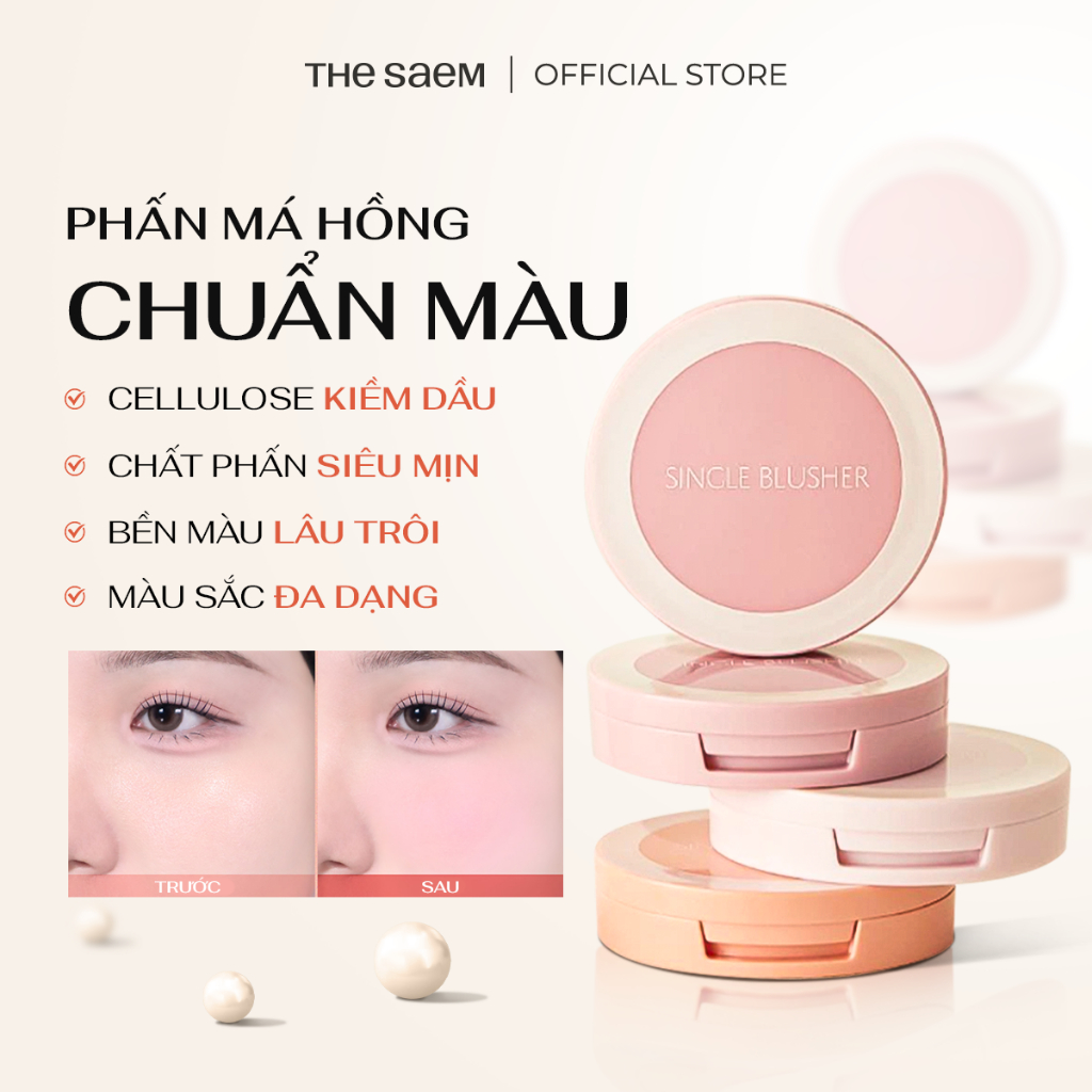 [THE SAEM] Phấn má hồng mềm mịn lâu trôi THE SAEM Saemmul Single Blusher (5g)