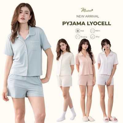 [EASY LYOCELL] MUSTOTO Bộ Pijama Mặc Nhà Nữ Ngắn Thun Lyocell Mềm Mát Thoải Mái Hè (MB71)