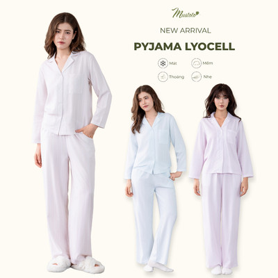 [EASY LYOCELL] MUSTOTO Bộ Mặc Nhà Pijama Sọc Vải Lyocell Mềm Mát (MB89)