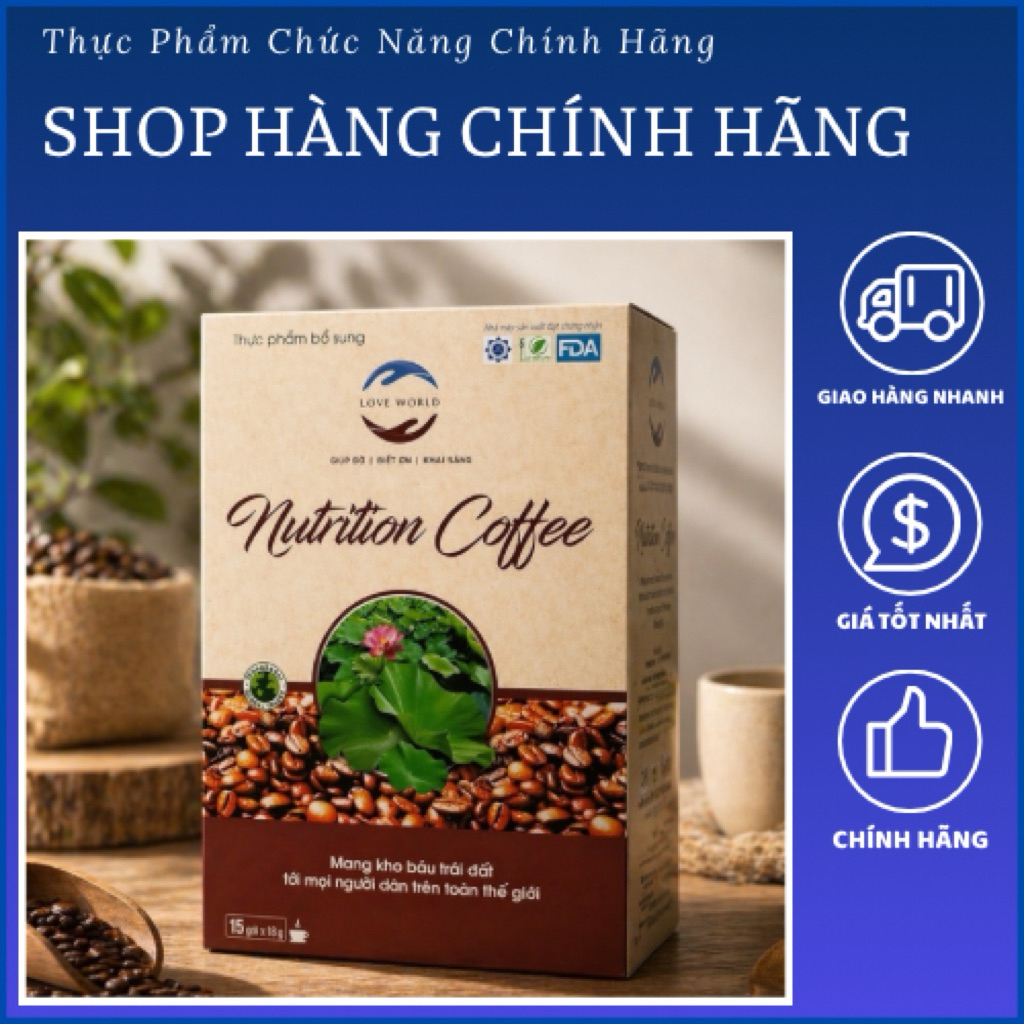 [Combo 5] Hộp Cà Phê Dinh Dưỡng Love World – Nutrition Coffee Love World (15 gói/hộp)