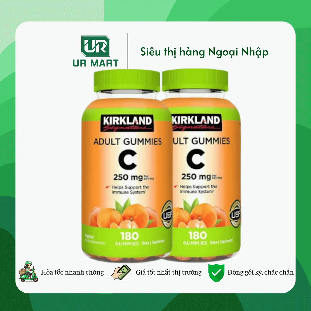 Kẹo Dẻo Kirkland Signature Adult Vitamin C 250mg, 180 Viên