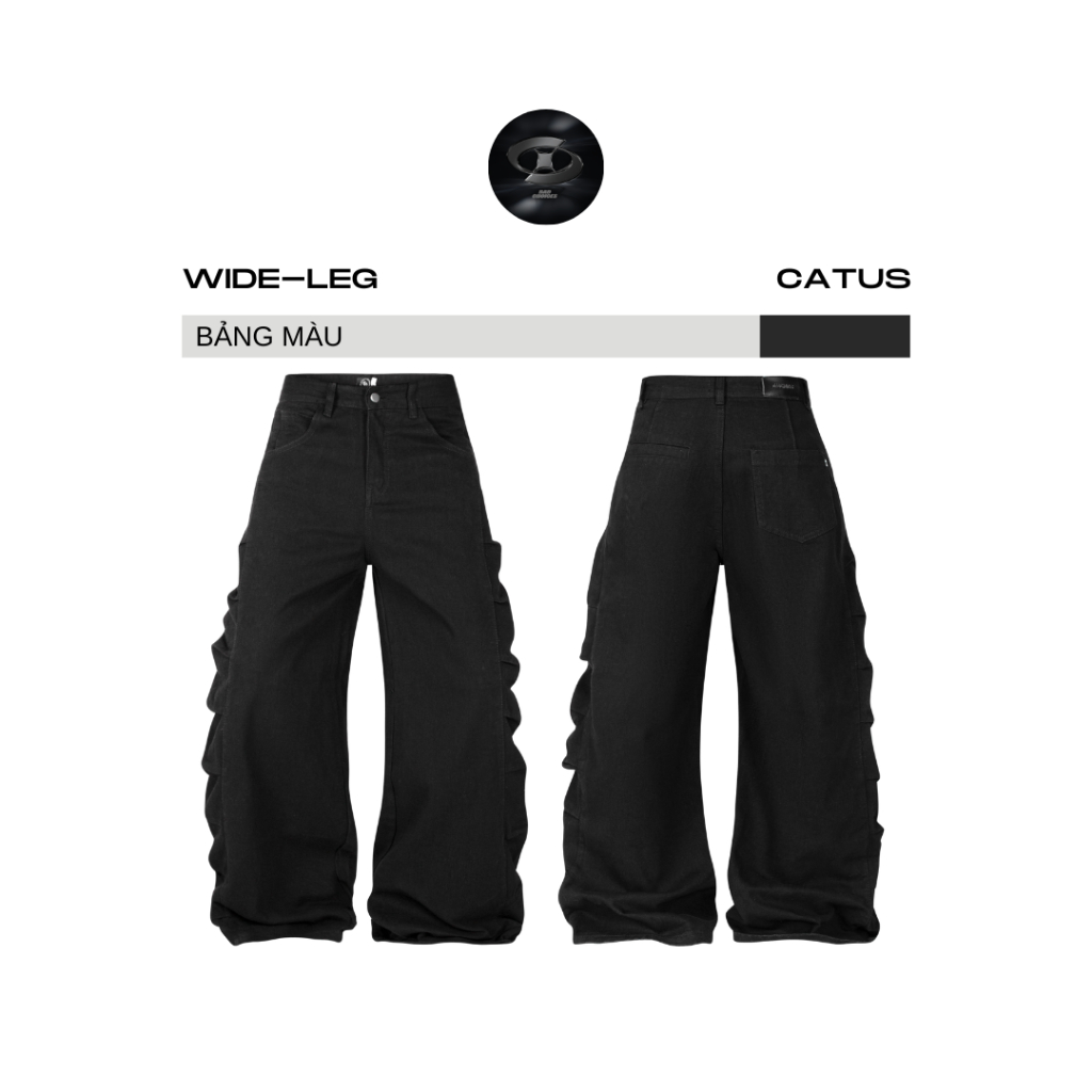 Bad Choices | Quần Wide-legs CATUS Kaki Jeans ống rộng StreetStyle