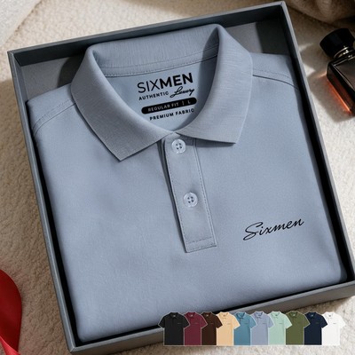 Áo Polo nam cao cấp có cổ [Tặng Kèm Hộp Quà] - BASIX LOGO SIXMEN vải cá sấu FeelMax thoáng mát