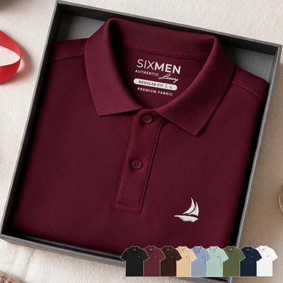 Áo Polo nam cao cấp cổ bẻ [Tặng Hộp Gói Quà Xịn] - SIXMEN BASOR vải cá sấu FeelMax Thoáng mát
