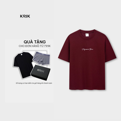 Áo Phông Nam KRIK Form Classic Chất Co Giãn Thoải Mái Thiết Kế In Lưới  Hiện Đại AP1478