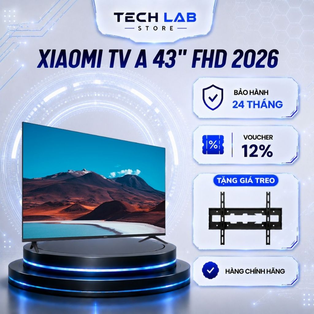 Tivi Xiaomi TV A 43 FHD Inch 2026 Google TV Tần số quét 60Hz - Bảo hành tại nhà 24 Tháng