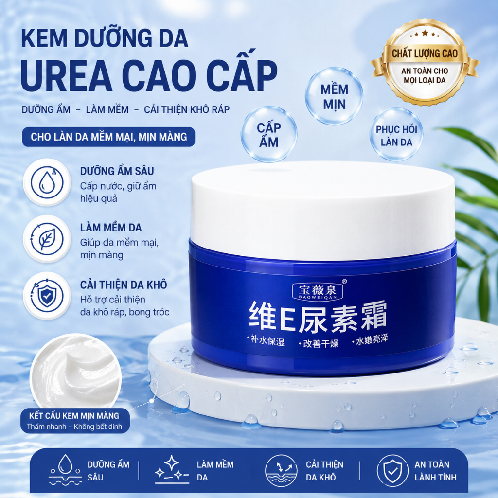 Kem giảm thâm nám trắng da tinh chất ure vitamin e nội địa trung