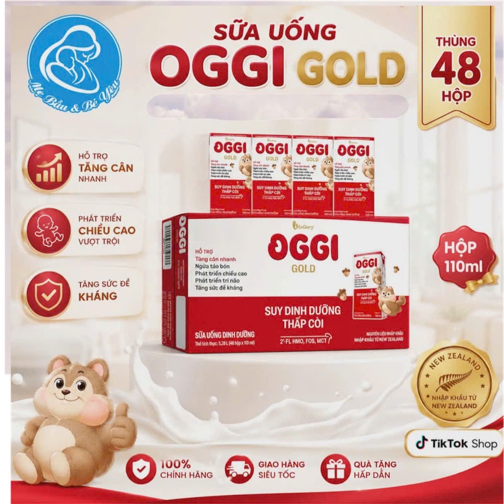 SỮA PHA SẴN OGGI GOLD 110ML, 180ML THÙNG 48 HỘP