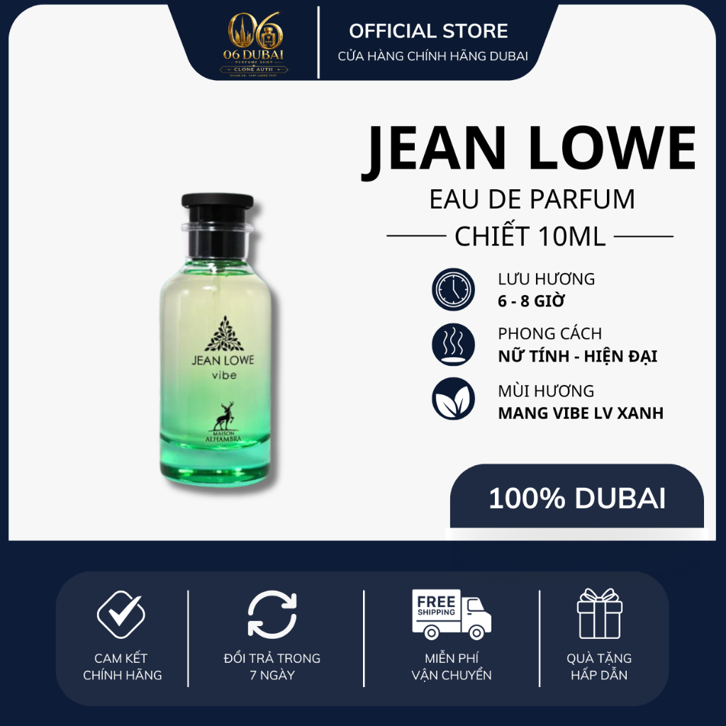 [06DUBAI Perfume] Nước hoa Unisex JEAN LOWE với mùi hương Cam Chanh Tươi Mát, Cuốn hút & Hiện đại