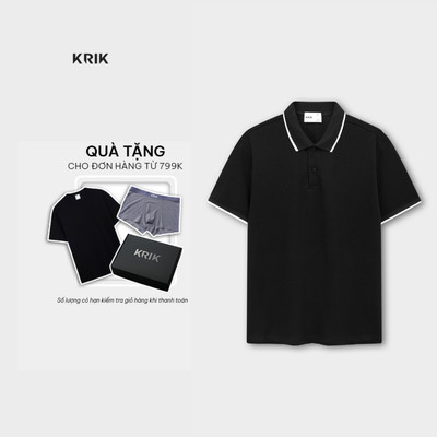 Áo Polo Nam KRIK Form Regular Chất Liệu Thấm Hút Tốt Thiết Kế Tối Giản PL2318